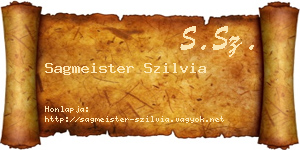 Sagmeister Szilvia névjegykártya