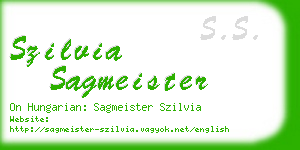 szilvia sagmeister business card